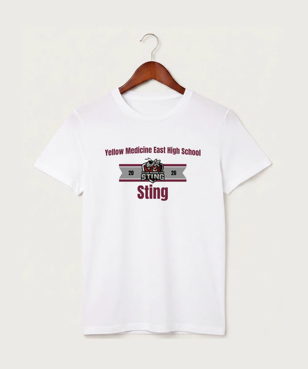 Yellow Medicine East High School Athletics - White T-Shirt - Full Front