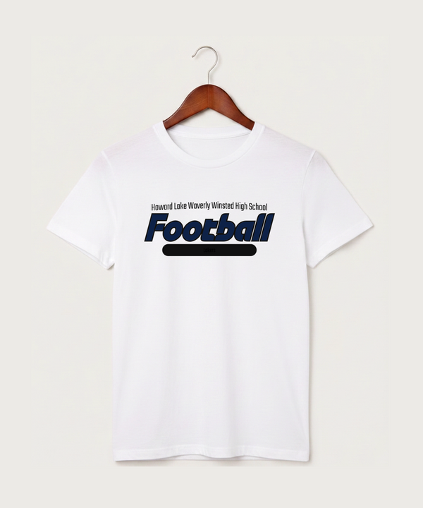 Howard Lake Waverly Winsted High School Football (Boys) - White T-Shirt - Full Front