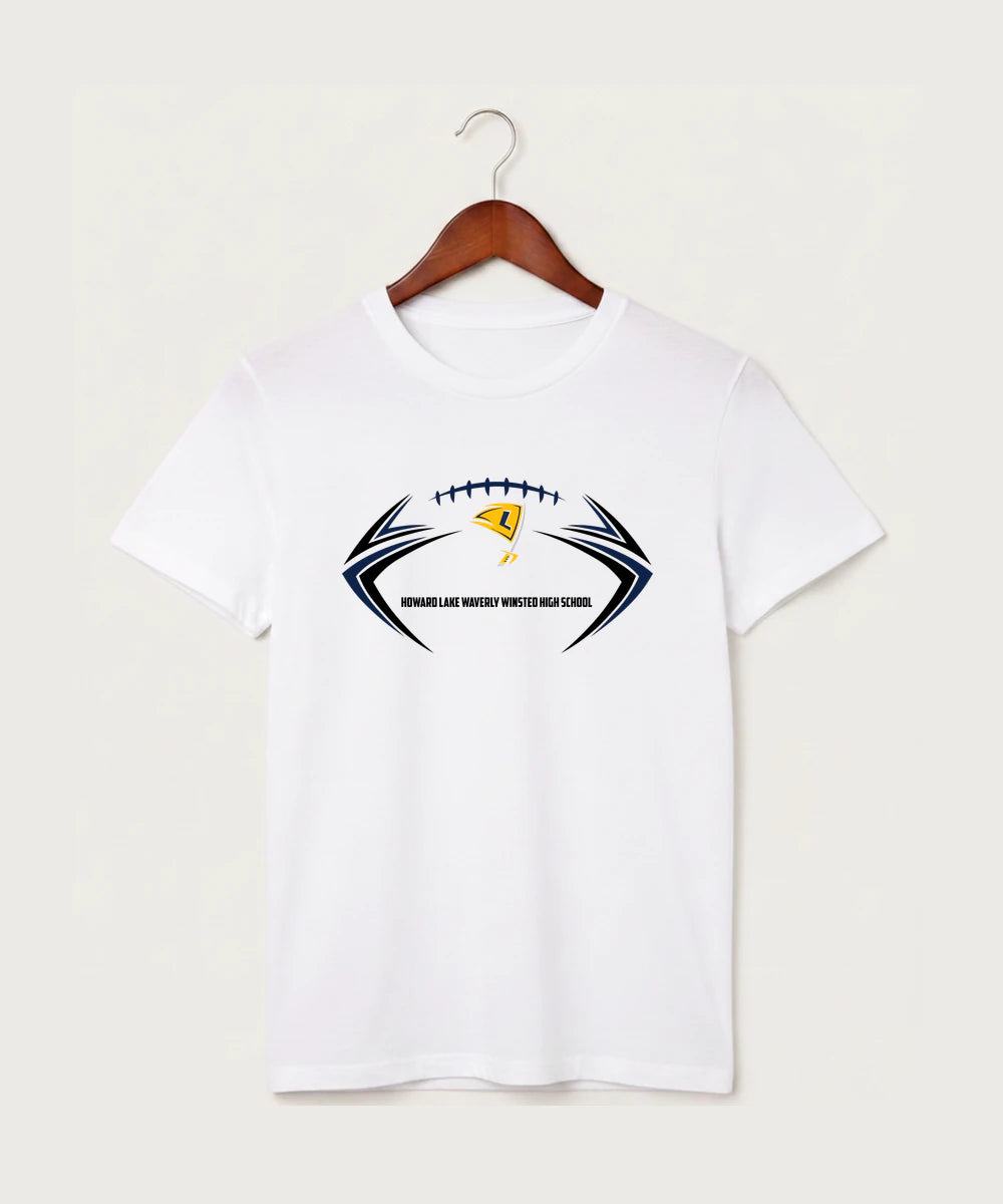 Howard Lake Waverly Winsted High School Football (Boys) - White T-Shirt - Full Front