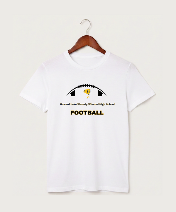 Howard Lake Waverly Winsted High School Football (Boys) - White T-Shirt - Full Front