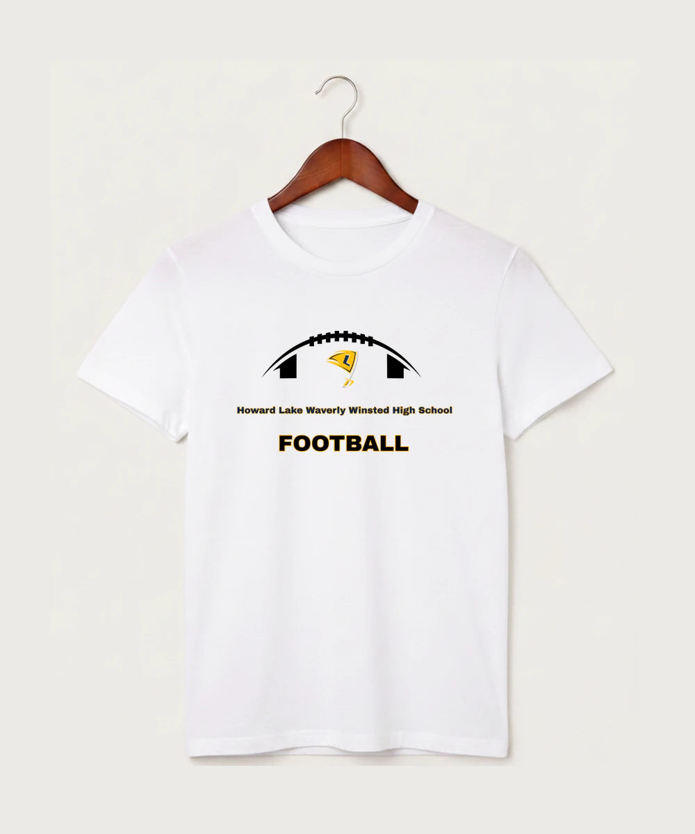 Howard Lake Waverly Winsted High School Football (Boys) - White T-Shirt - Full Front