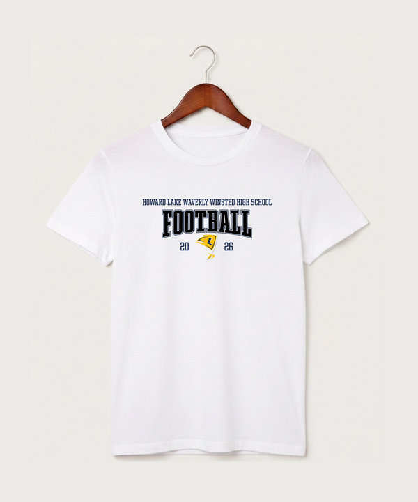 Howard Lake Waverly Winsted High School Football (Boys) - White T-Shirt - Full Front