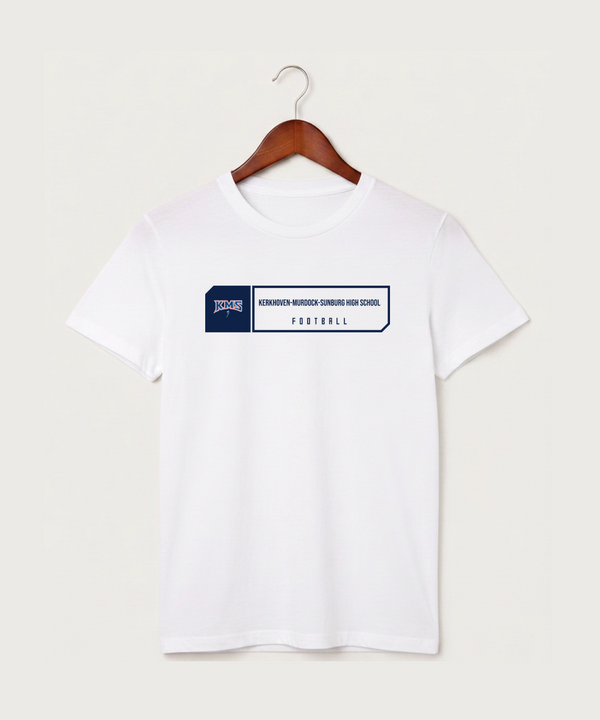 Kerkhoven-Murdock-Sunburg High School Football (Boys) - White T-Shirt - Full Front