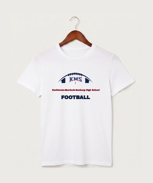 Kerkhoven-Murdock-Sunburg High School Football (Boys) - White T-Shirt - Full Front