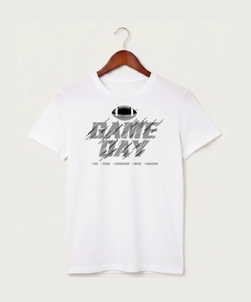 Red Rock Central High School Football (Boys) - White T-Shirt - Full Front