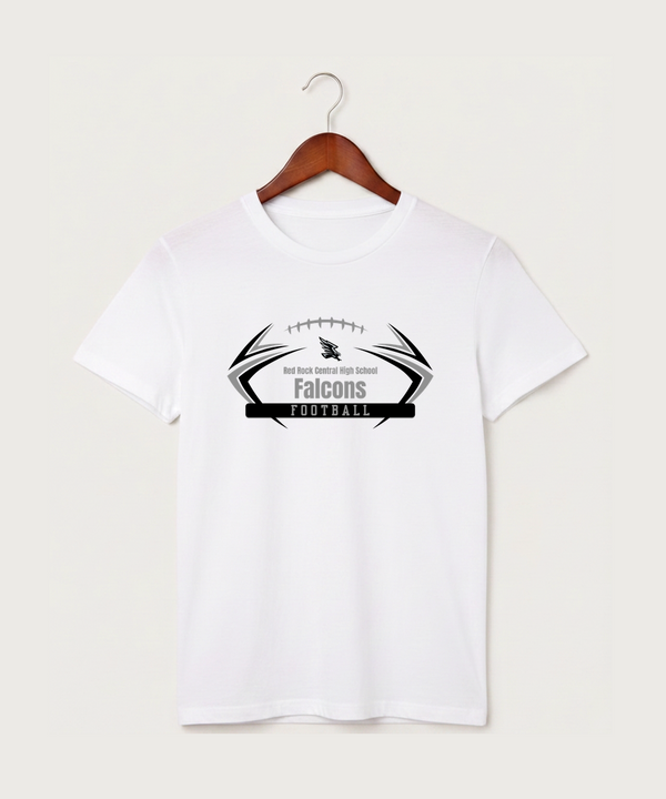 Red Rock Central High School Football (Boys) - White T-Shirt - Full Front