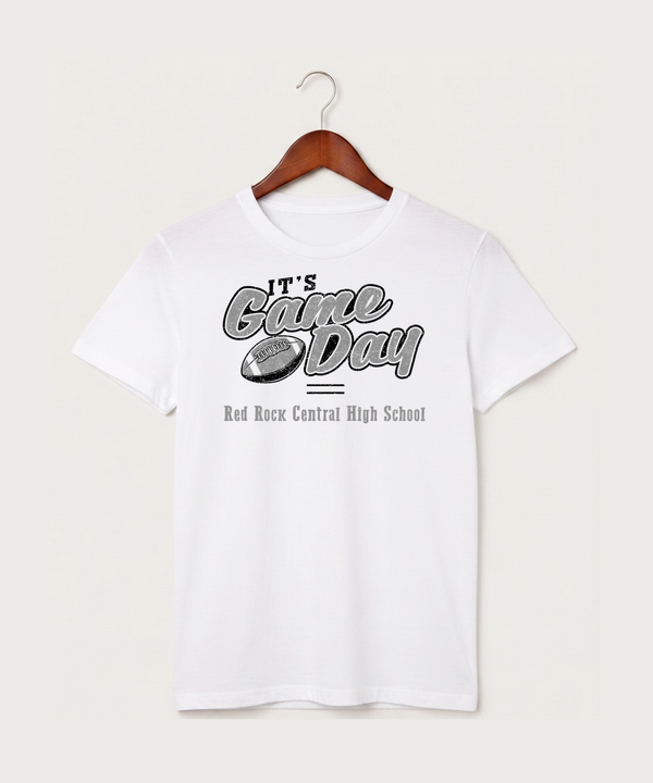 Red Rock Central High School Football (Boys) - White T-Shirt - Full Front