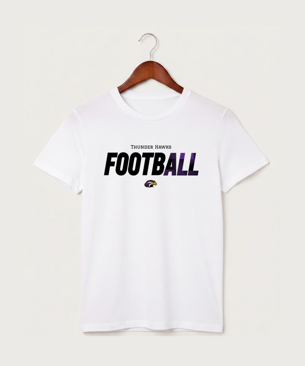 Montevideo High School Football (Boys) - White T-Shirt - Full Front
