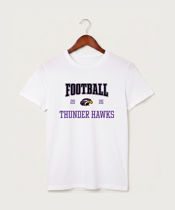 Montevideo High School Football (Boys) - White T-Shirt - Full Front