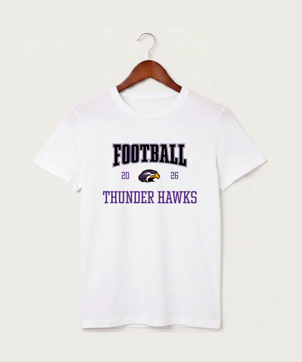 Montevideo High School Football (Boys) - White T-Shirt - Full Front