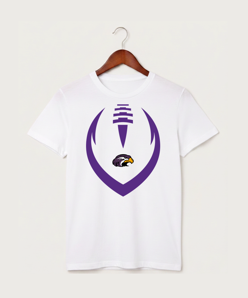 Montevideo High School Football (Boys) - White T-Shirt - Full Front