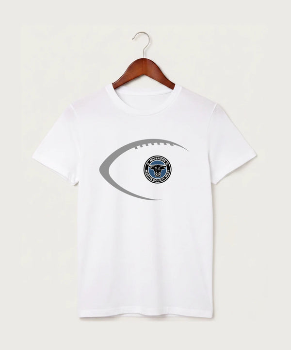 Martin County West High School Football (Boys) - White T-Shirt - Full Front