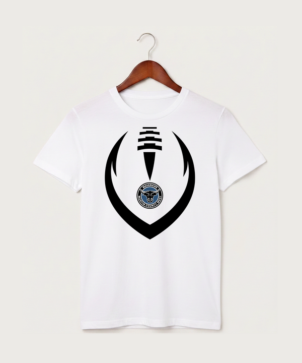 Martin County West High School Football (Boys) - White T-Shirt - Full Front