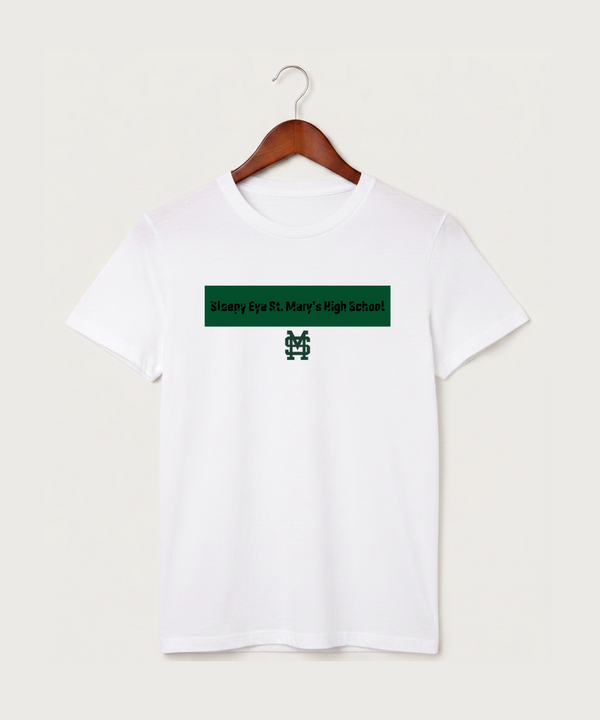 Sleepy Eye St. Mary's High School Athletics - White T-Shirt - Full Front
