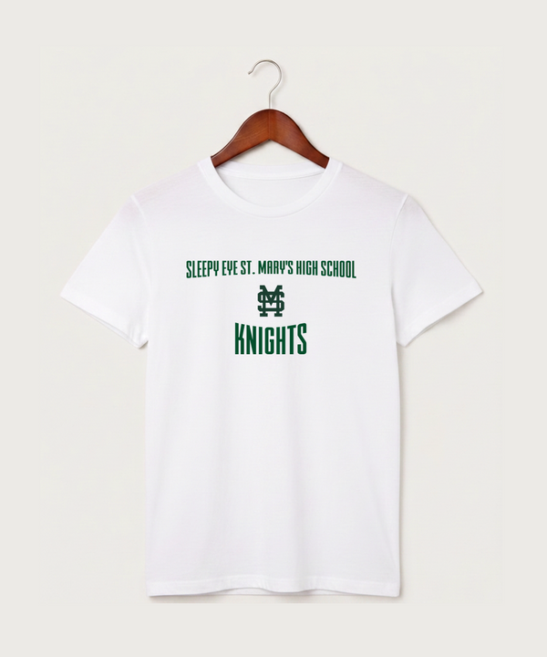 Sleepy Eye St. Mary's High School Athletics - White T-Shirt - Full Front