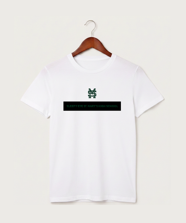 Sleepy Eye St. Mary's High School Athletics - White T-Shirt - Full Front