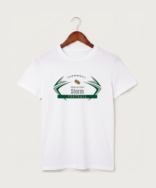 Sleepy Eye United Football (Boys) - White T-Shirt - Full Front