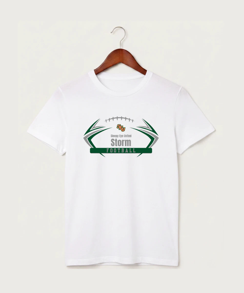 Sleepy Eye United Football (Boys) - White T-Shirt - Full Front