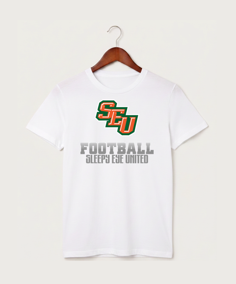 Sleepy Eye United Football (Boys) - White T-Shirt - Full Front
