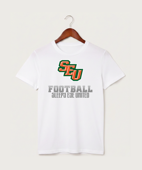 Sleepy Eye United Football (Boys) - White T-Shirt - Full Front