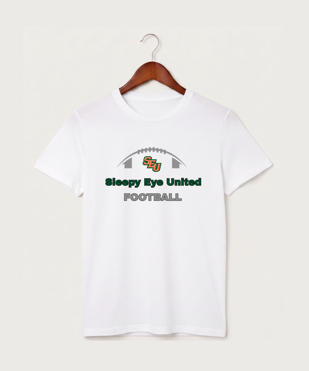 Sleepy Eye United Football (Boys) - White T-Shirt - Full Front