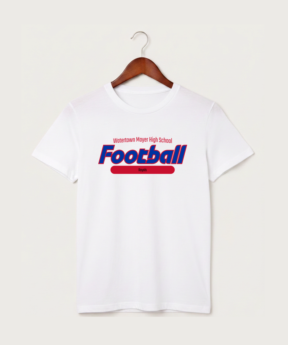 Watertown Mayer High School Football (Boys) - White T-Shirt - Full Front