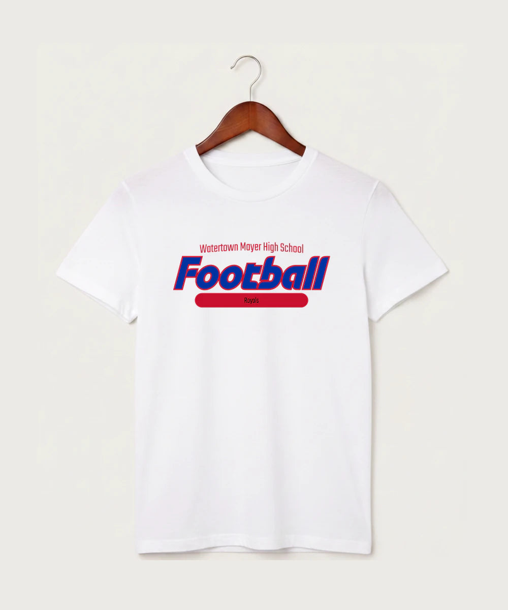 Watertown Mayer High School Football (Boys) - White T-Shirt - Full Front