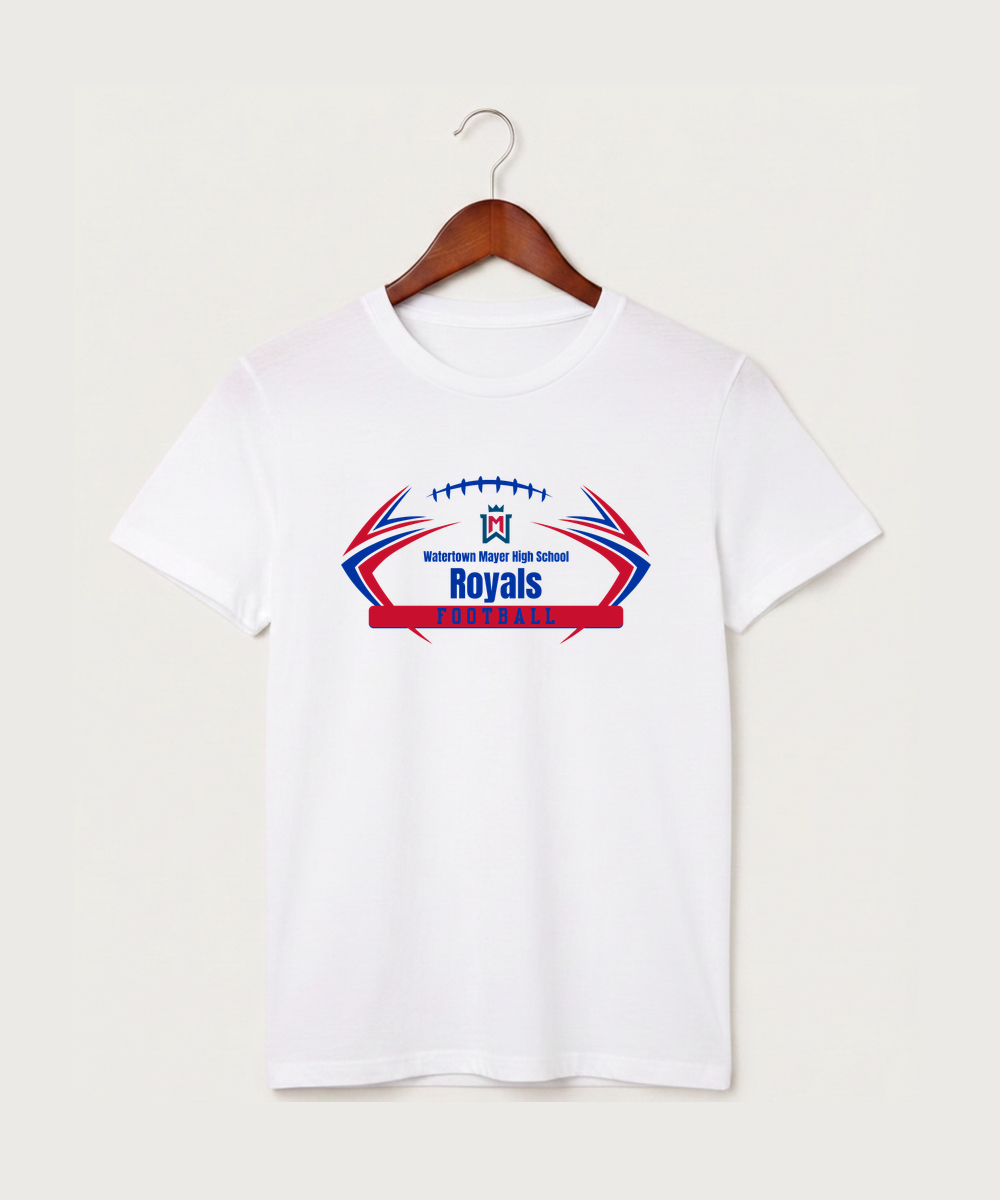 Watertown Mayer High School Football (Boys) - White T-Shirt - Full Front