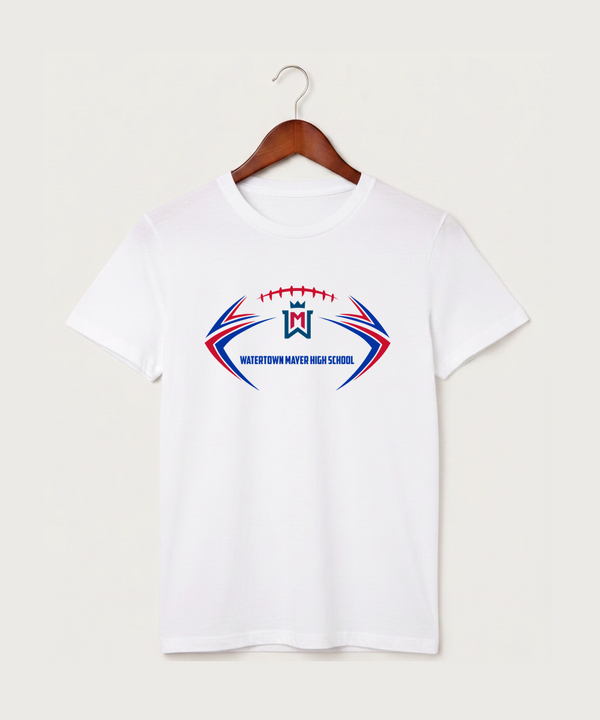 Watertown Mayer High School Football (Boys) - White T-Shirt - Full Front