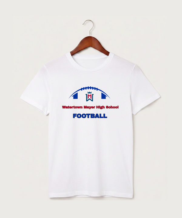 Watertown Mayer High School Football (Boys) - White T-Shirt - Full Front