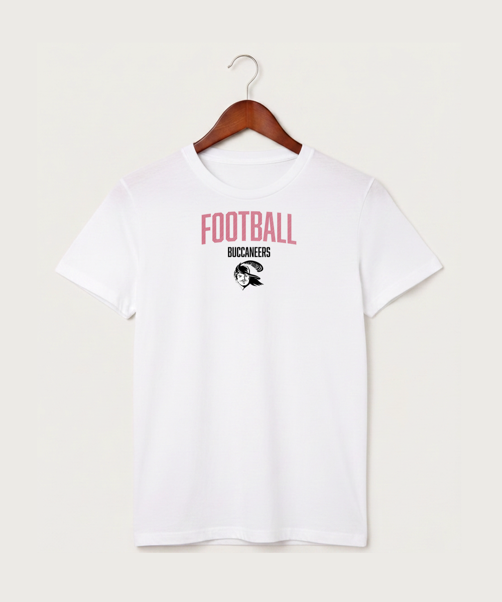 Border West Football (Boys) - White T-Shirt - Full Front