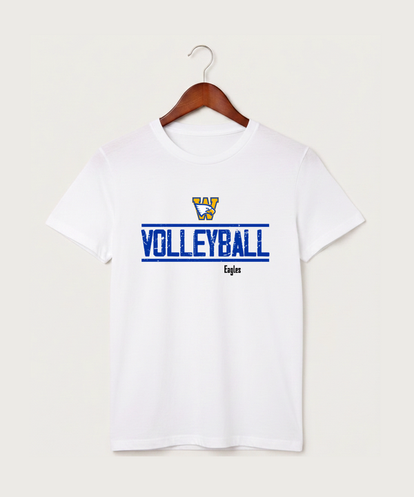 Windom Area High School Volleyball (Girls) - White T-Shirt - Full Front