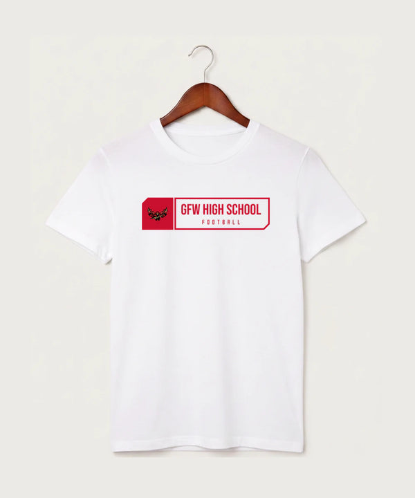 Gfw High School Football (Boys) - White T-Shirt - Full Front