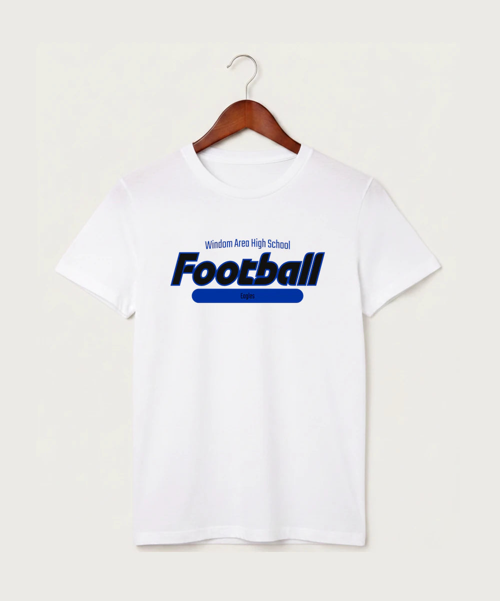 Windom Area High School Football (Boys) - White T-Shirt - Full Front