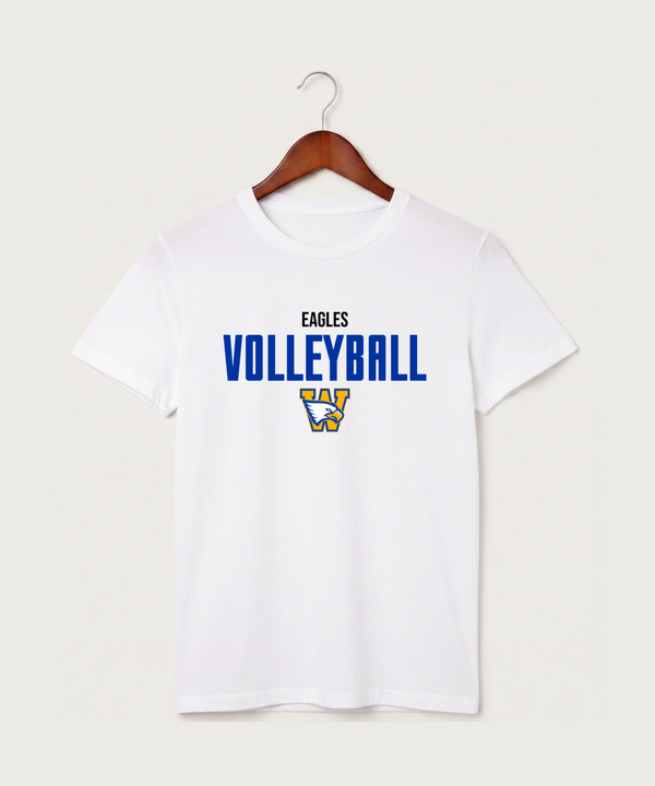 Windom Area High School Volleyball (Girls) - White T-Shirt - Full Front