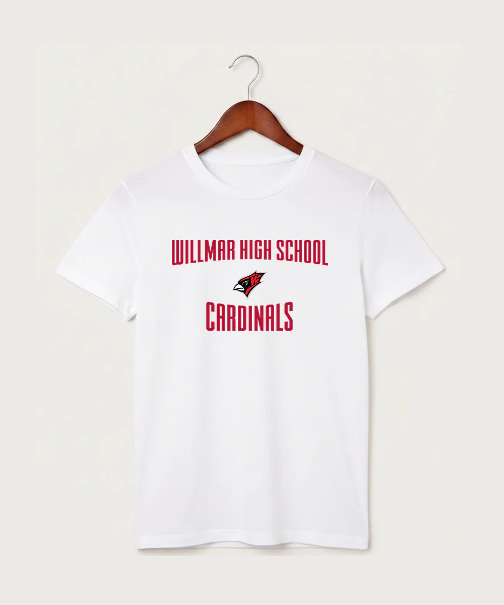 Willmar High School Athletics - White T-Shirt - Full Front