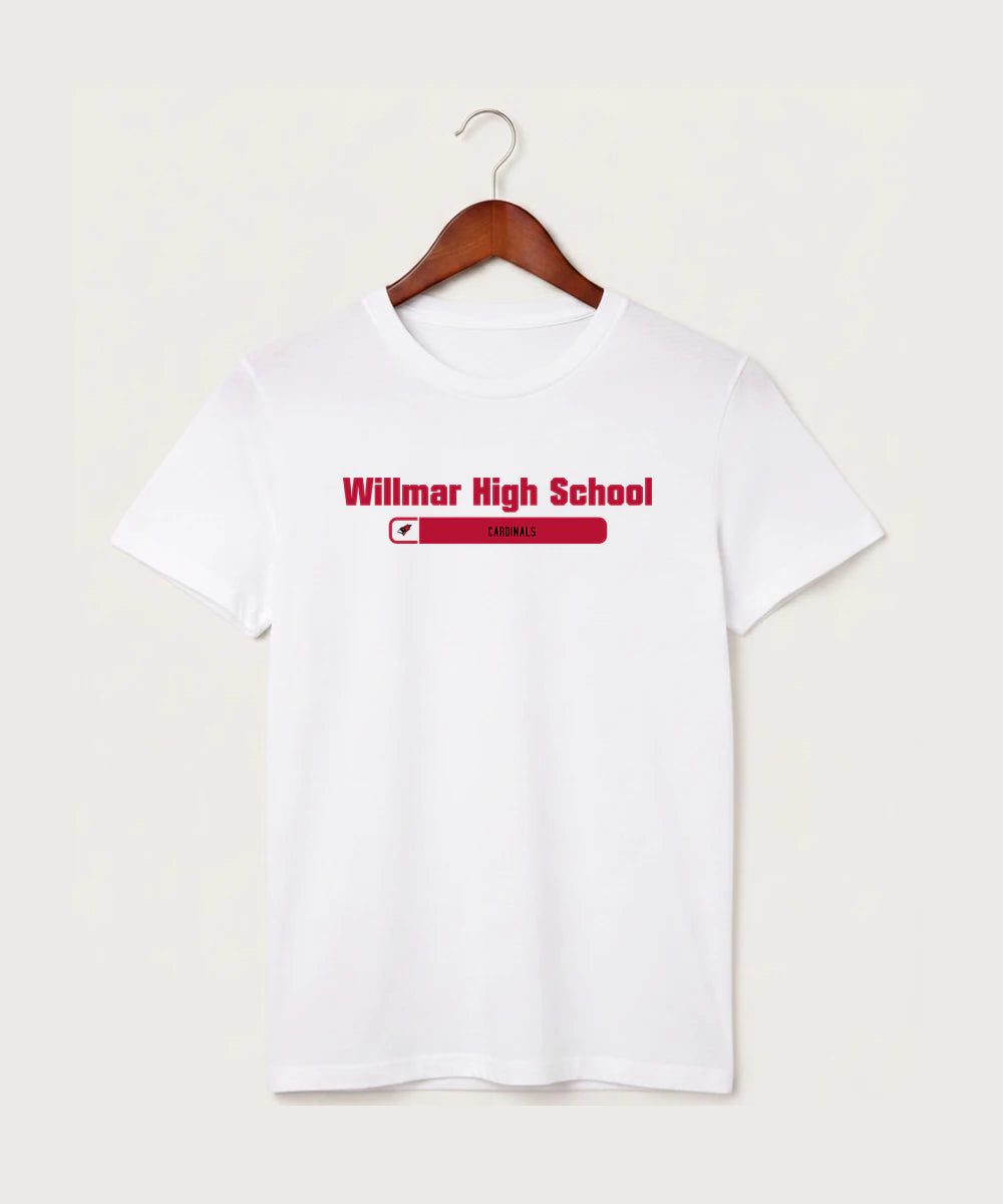 Willmar High School Athletics - White T-Shirt - Full Front