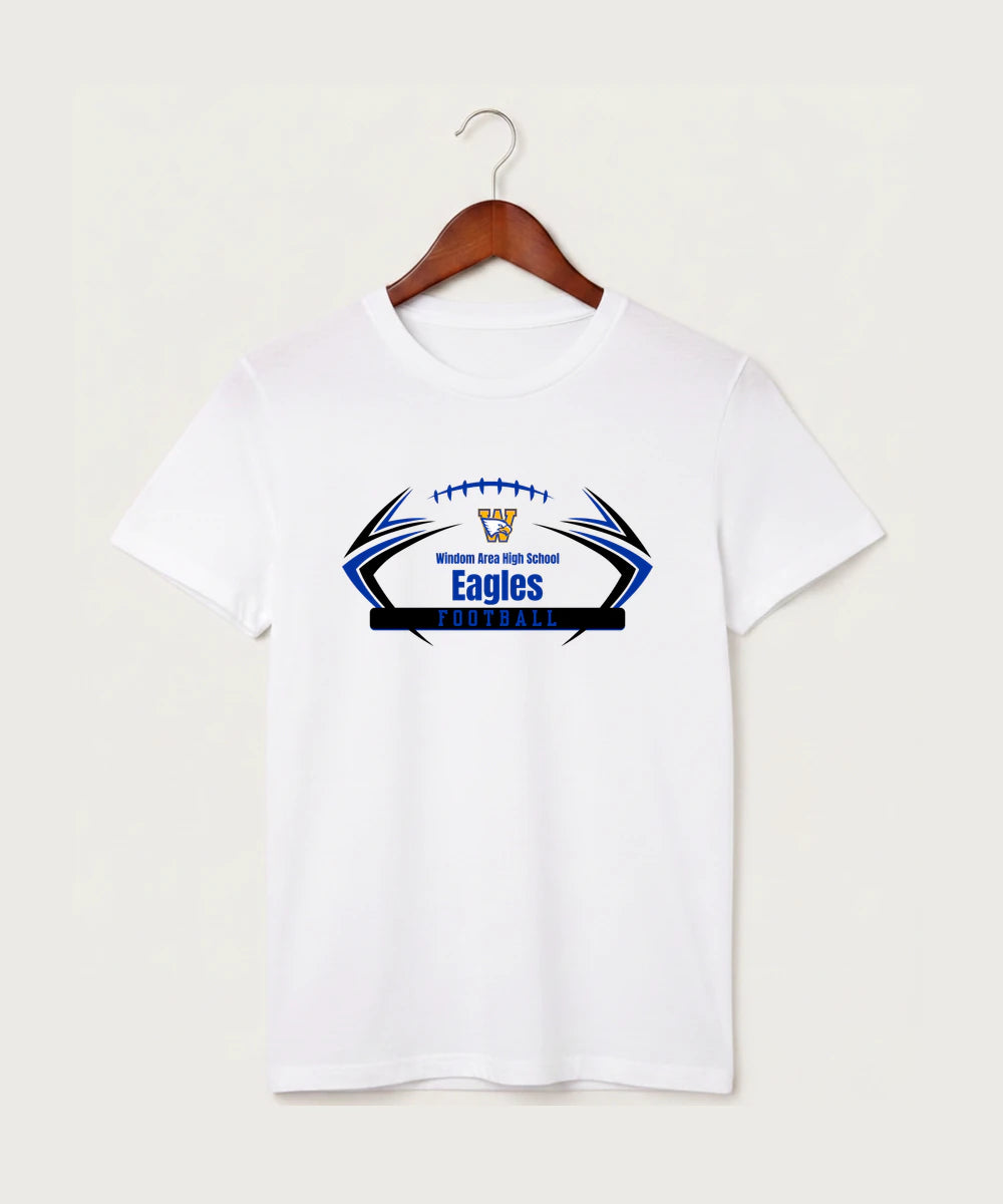 Windom Area High School Football (Boys) - White T-Shirt - Full Front