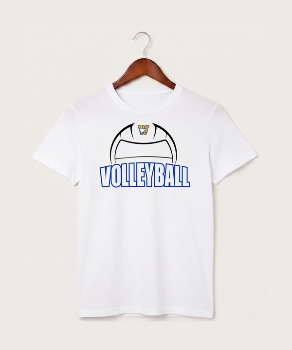 Windom Area High School Volleyball (Girls) - White T-Shirt - Full Front