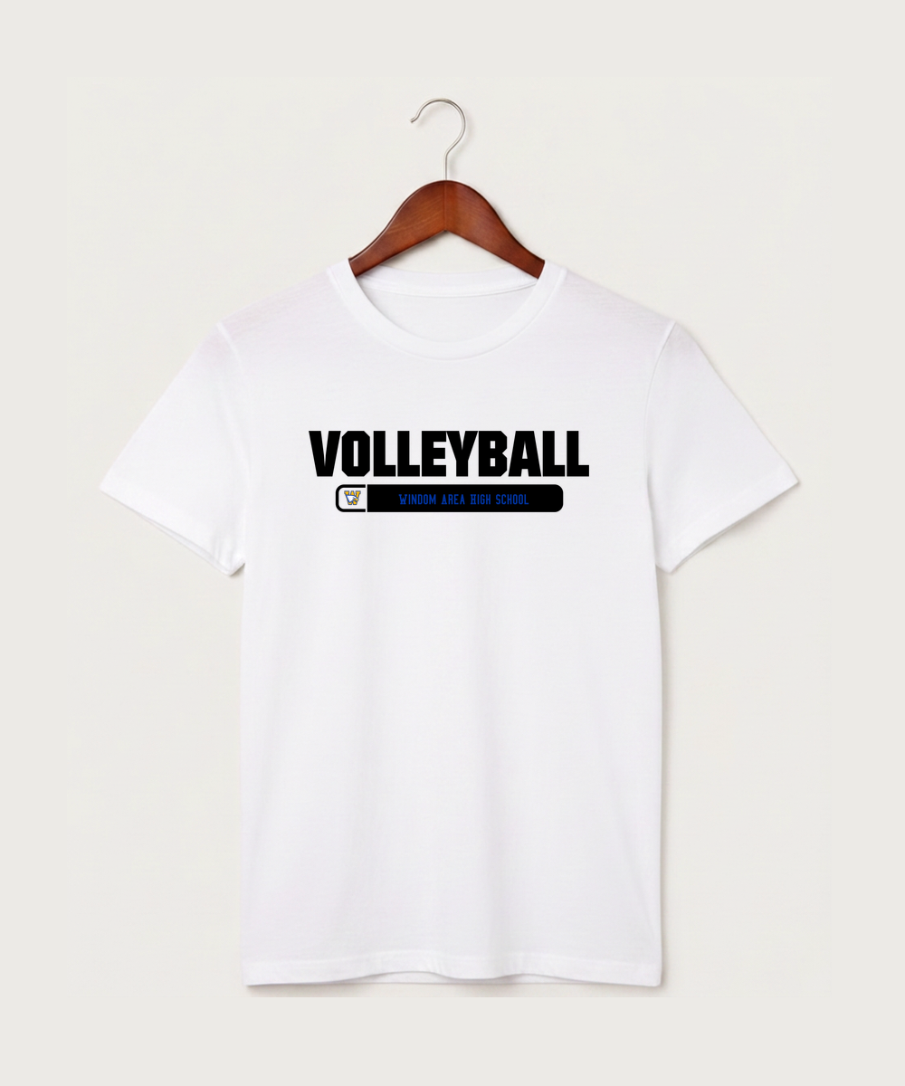 Windom Area High School Volleyball (Girls) - White T-Shirt - Full Front