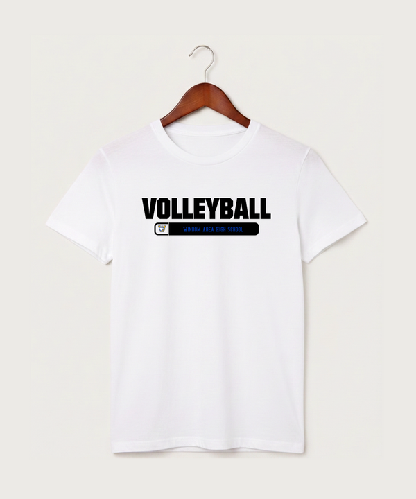 Windom Area High School Volleyball (Girls) - White T-Shirt - Full Front