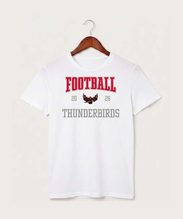 Gfw High School Football (Boys) - White T-Shirt - Full Front