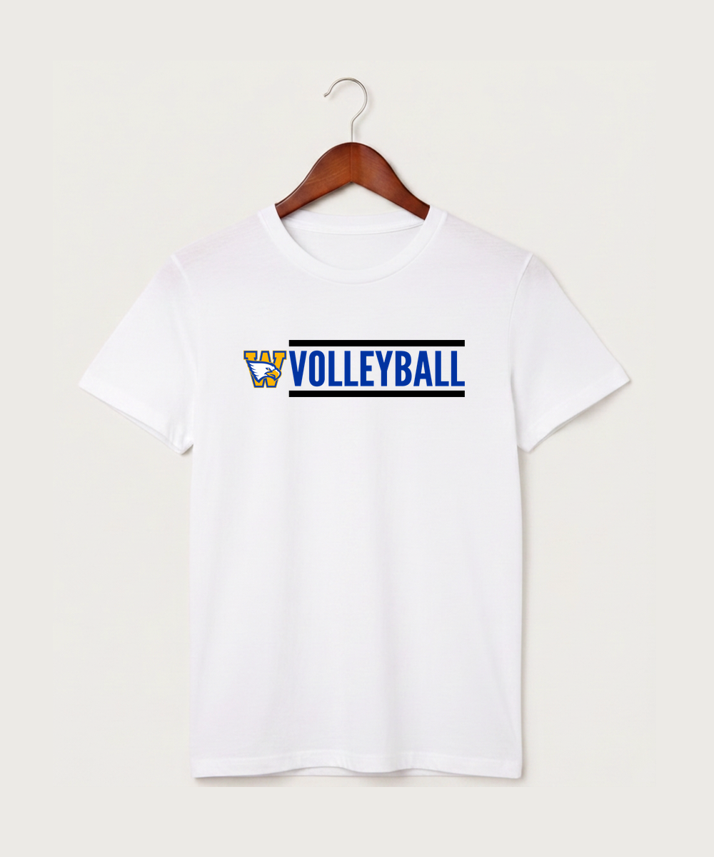 Windom Area High School Volleyball (Girls) - White T-Shirt - Full Front