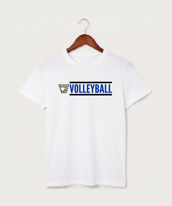 Windom Area High School Volleyball (Girls) - White T-Shirt - Full Front