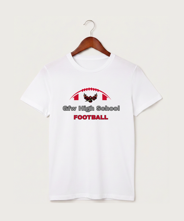 Gfw High School Football (Boys) - White T-Shirt - Full Front