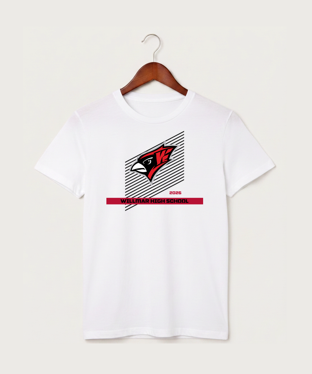 Willmar High School Athletics - White T-Shirt - Full Front