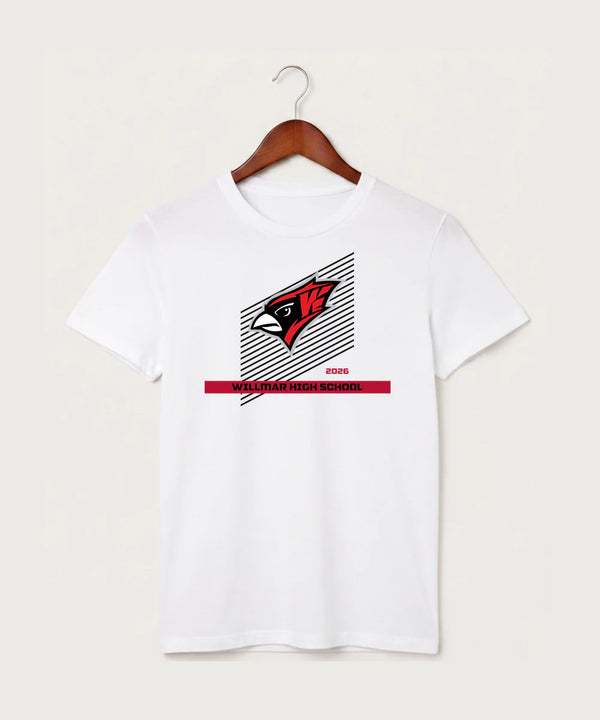 Willmar High School Athletics - White T-Shirt - Full Front