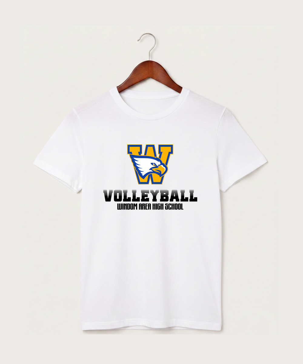 Windom Area High School Volleyball (Girls) - White T-Shirt - Full Front