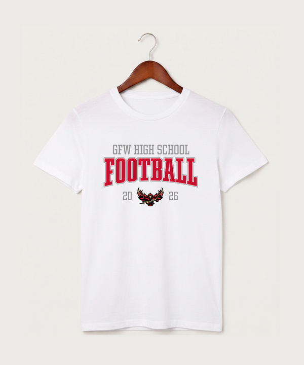 Gfw High School Football (Boys) - White T-Shirt - Full Front