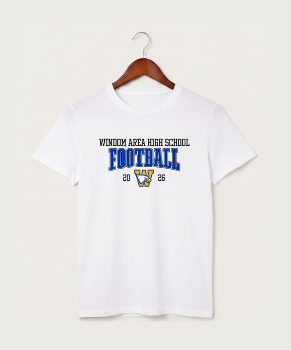 Windom Area High School Football (Boys) - White T-Shirt - Full Front